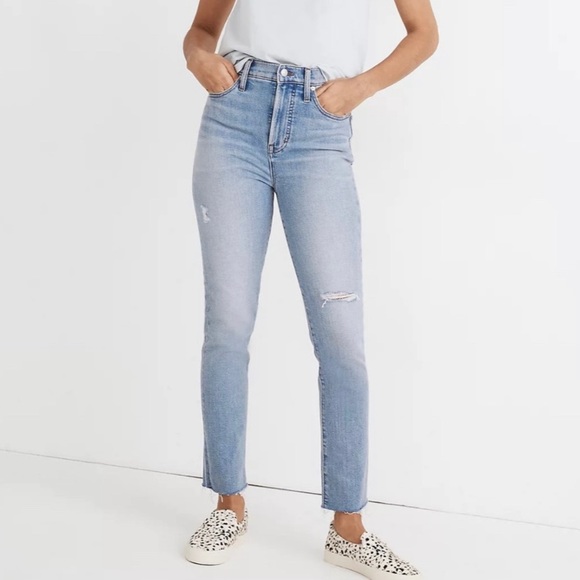 Madewell The Perfect Vintage Jean in Coffey Wash: Worn-In Edition Raw Hem 31 - Picture 9 of 9